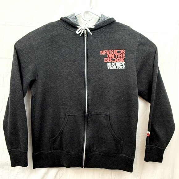 New Kids On The Block Mixtape Tour 2022 Zippered Hoodie Unisex XL Charcoal